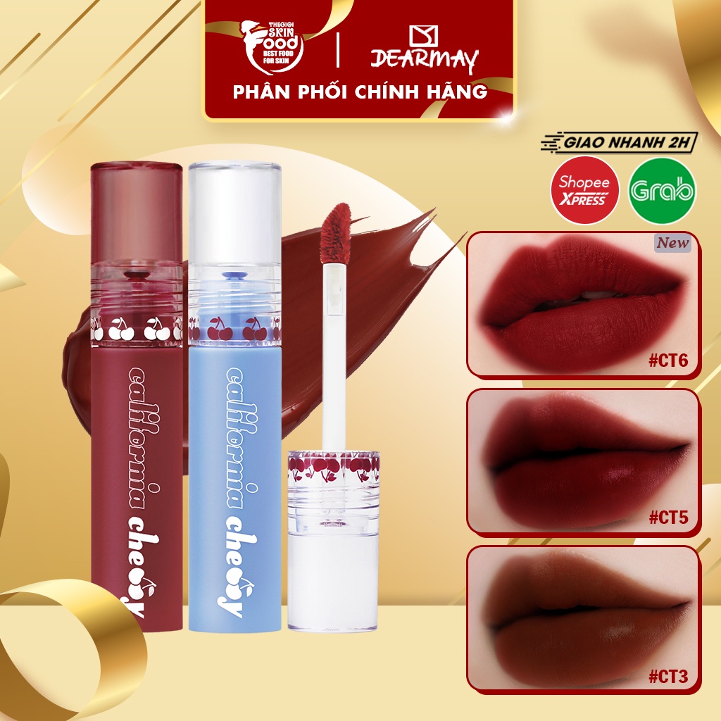 [New] Son Kem Lì Siêu Mịn, Lâu Trôi Hàn Quốc Dearmay California Cherry Velvet Tint 4.4g