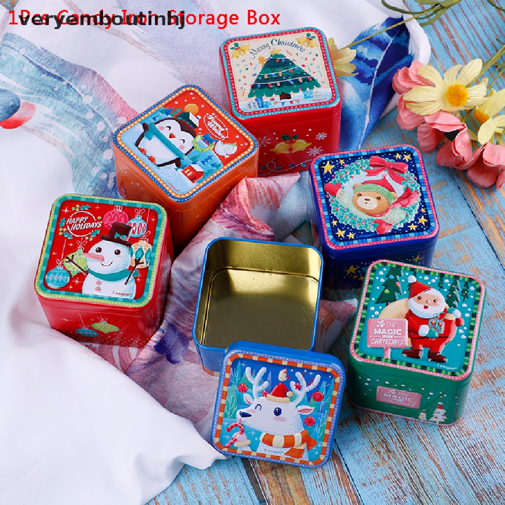 Hình ảnh 1 hộp thiếc mini đựng bánh quy kẹo làm quà giáng sinh #8
