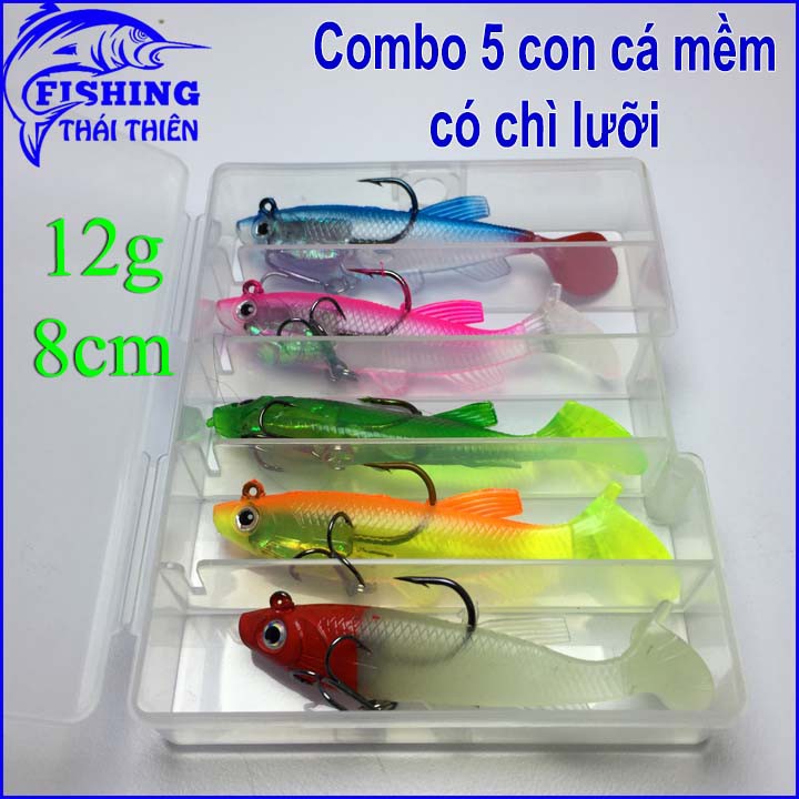 Mồi Giả Cá Giả Loại Mềm Lure Lóc Chẽm 12g 8cm