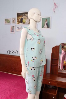 Bộ lửng mặc nhà lanh lụa Thái