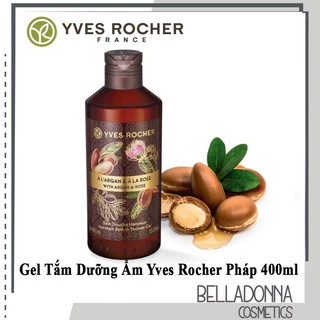 Gel tắm yves rocher argan rose hammam bath & shower gel 400ml