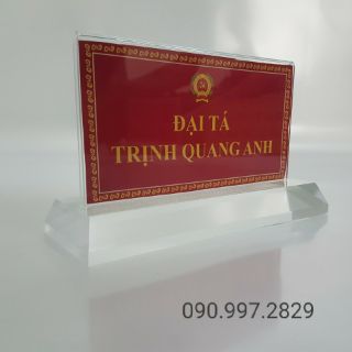 Biển chức danh mica Quân Đội
