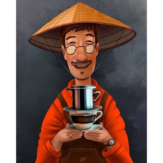 Tranh thiếc 60cm*90cm Decor Quán Cà Phê