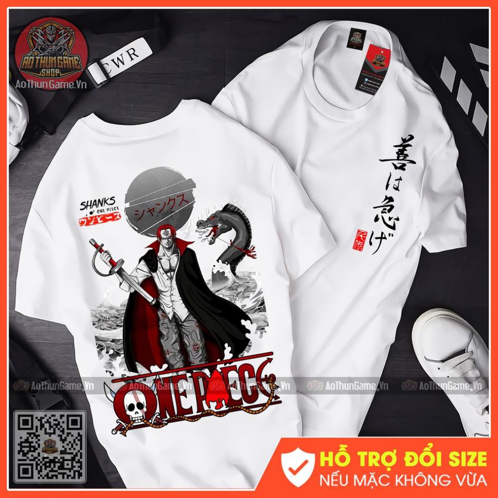 Áo thun Shanks tóc đỏ T01 mẫu mới cực đẹp, áo phông One Piece Shanks anime manga Unisex form Nam Nữ [AoThunGame] 👑 *