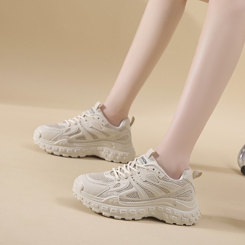 Giày MWC 0723 - Giày Thể Thao Nữ, Sneaker Da Siêu Êm Chân Đế Độn 4CM Hot Trend