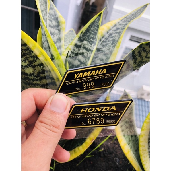 Tem nổi crom 24k vàng 3D Honda Yamaha dán mọi vị trí