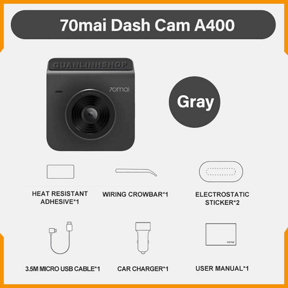 Camera hành trình 70mai Dash Cam A400 quốc tế - Bảo hành 12 tháng