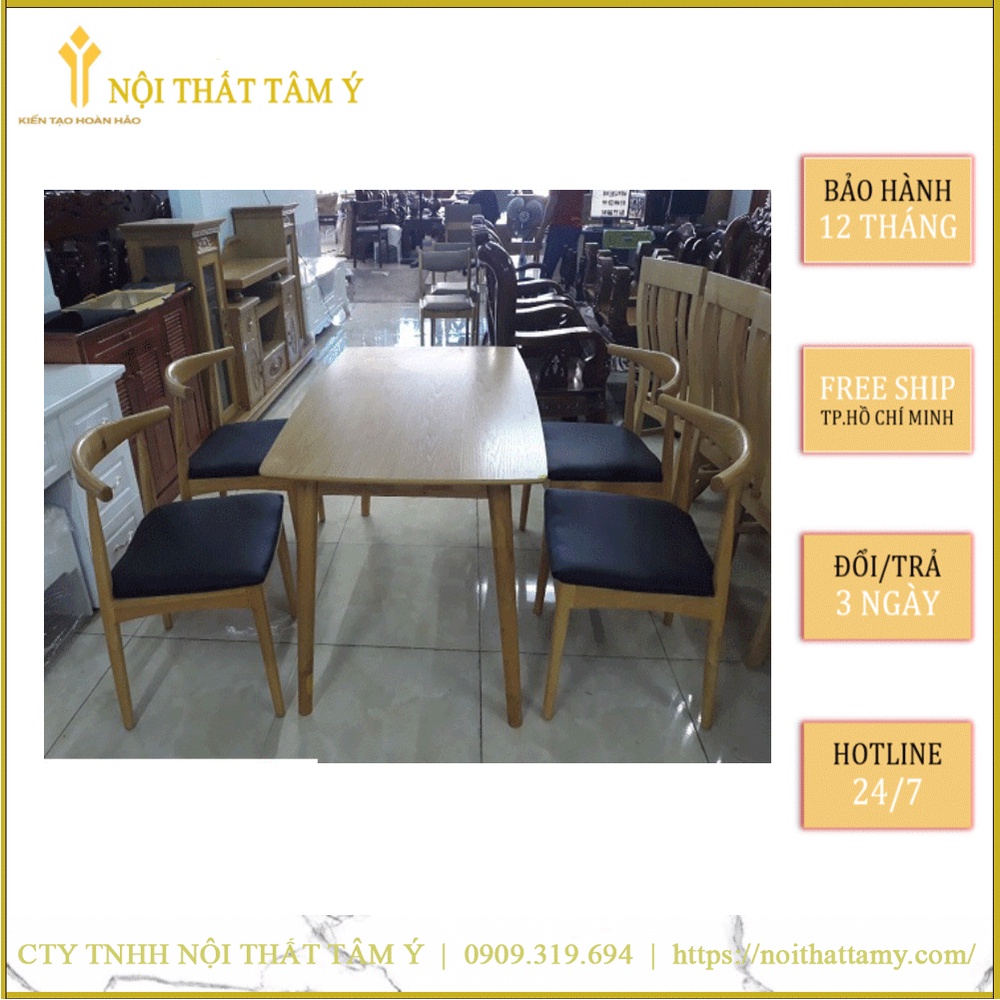 Bộ Bàn Ăn Elbow 4 ghế ✌FREE SHIP HCM✌ Bộ bàn ăn Cao Cấp Thương hiệu Nội Thất Tâm Ý