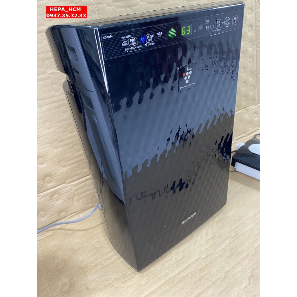 máy lọc kk kiêm bù ẩm SHARP 21m2 có màn hình hiển thị độ ẩm (kc-30t4)