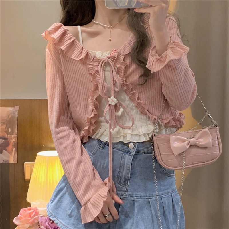 Áo Cardigan Thắt Nơ Chống Nắng Thời Trang Mùa Hè Dễ Phối Đồ