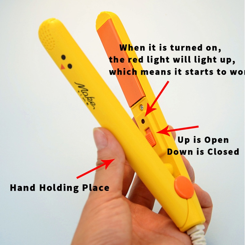 [Hàng mới về] Máy duỗi tóc mini cầm tay bằng nhựa mềm dùng ướt và khô tiện dụng