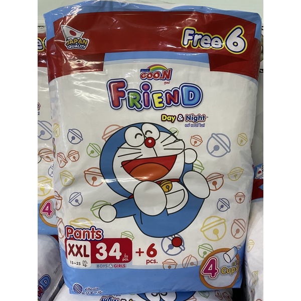 Tã quần goon friend M54+6/L46+6/XL40+6/XXL34+6/XXXL22
