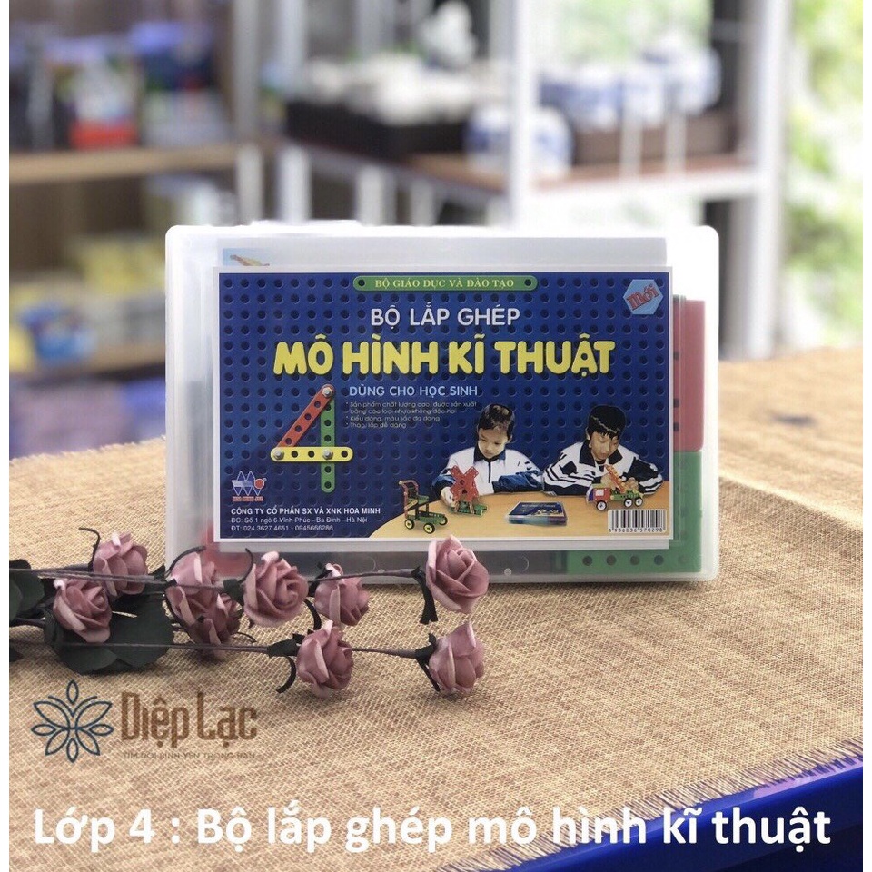 Bộ thực hành LỚP 4 (Toán- Lắp ghép -Cắt khâu thêu ) - sỉ lẻ văn phòng phẩm Diệp Lạc