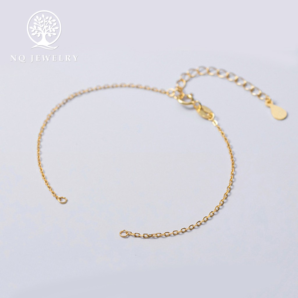 Charm bạc dây xích gắn 2 đầu - NQ Jewelry