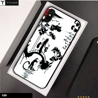 Skin decal dán iPhone 5/5s - 6/6s/6Plus - 7//7Plus - 8/8Plus - X/Xr/Xsmax - 11/12/13 in Chữ Thư Pháp
