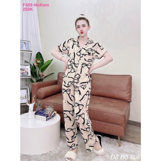 Pijama Lụa Mango Dài Hàng Cao Cấp F409 - Đồ Bộ Suli
