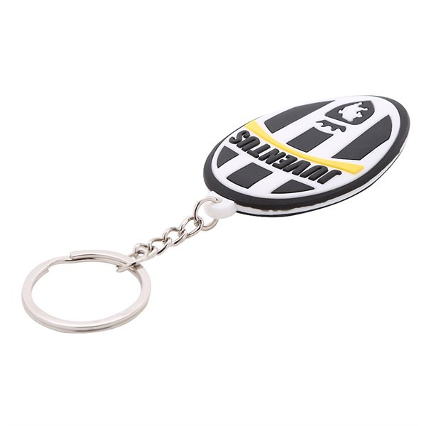 Móc Khóa Nhựa Dẻo Đúc Nổi Hình Logo Clb Bóng Đá Juventus