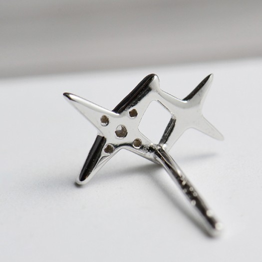 Khuyên tai nữ mạ bạc 925 không gỉ trang sức cá tính hàn quốc CINLA KT001