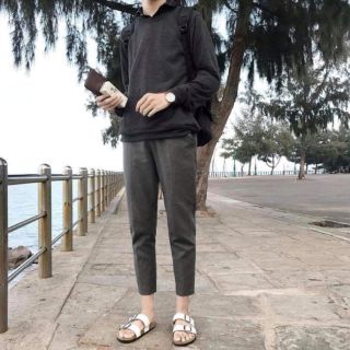 Quần basic pant kaki xám