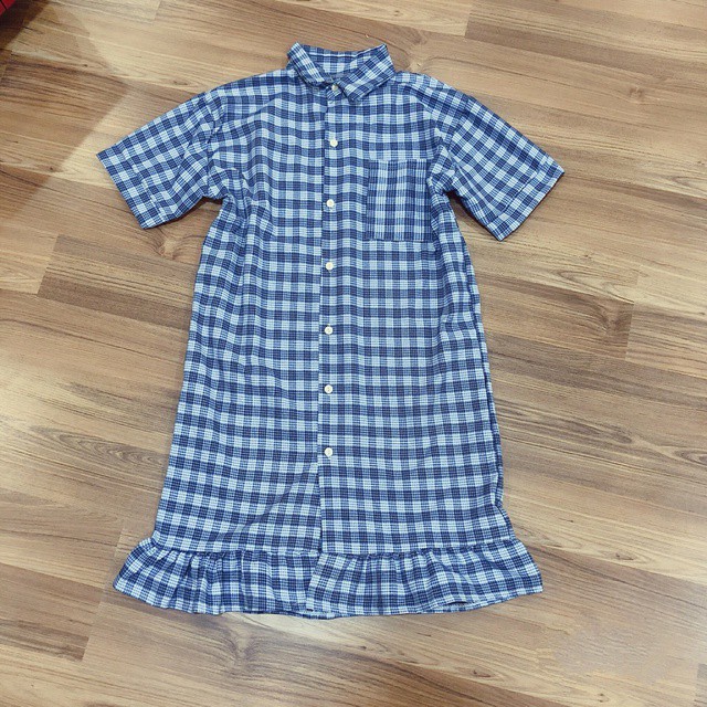 [Có Sẵn] VÁY SƠ MI KẺ ĐUÔI CÁ LOẠI 1 | BigBuy360 - bigbuy360.vn