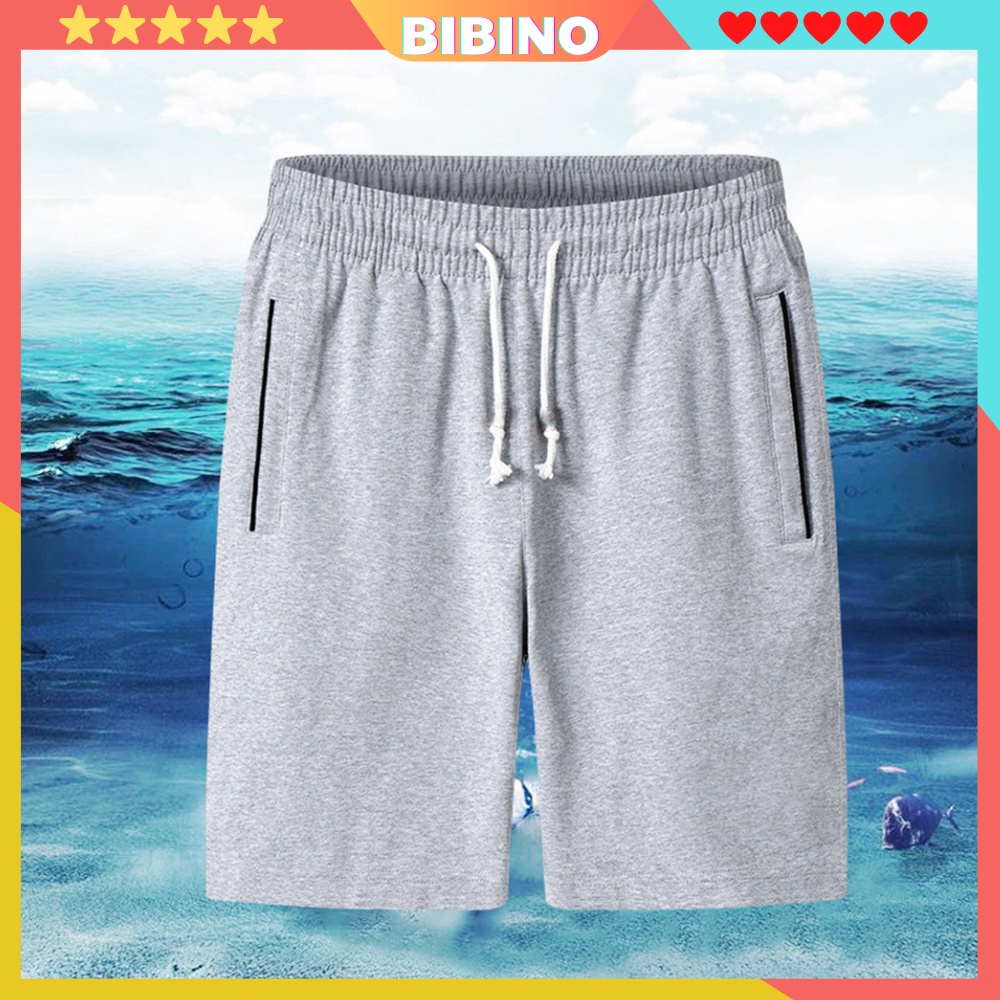 Quần short nam đùi form rộng chất da cá dày dặn mềm mịn unisex big size BIBINO68 Quần đùi nam mặc nhà thun form rộng