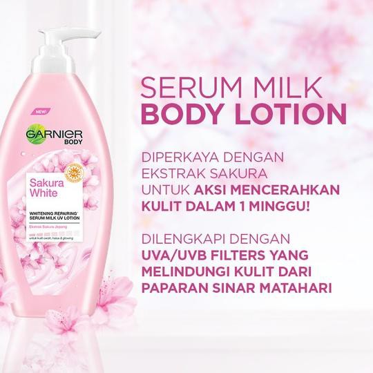 (Hàng Mới Về) Serum Garnier Sakura Làm Trắng Hồng Da Chống Tia Uv - 400ml