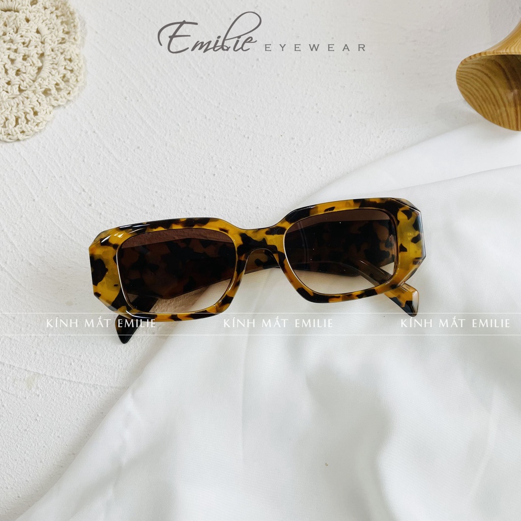 Gọng kính mát kiểu dáng độc lạ mắt chống Uv400 Kính mắt Emilie phụ kiện thời trang 8679