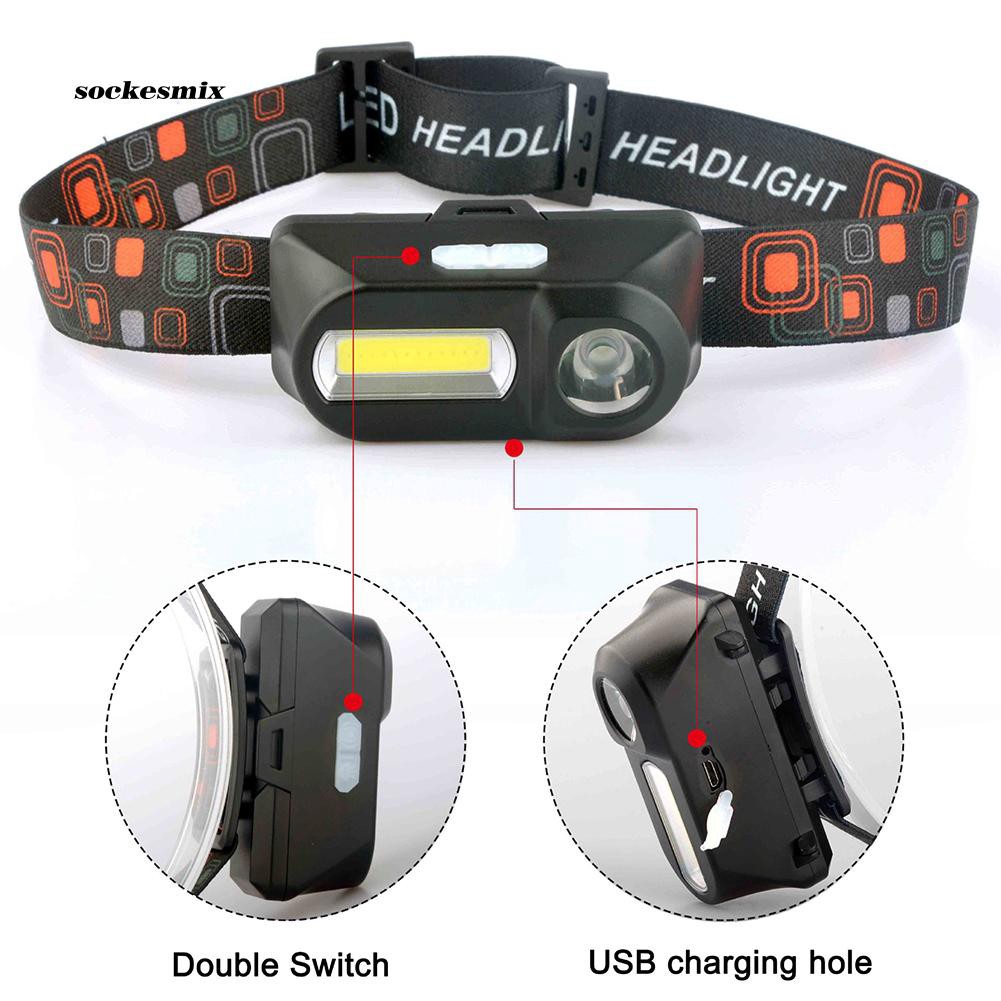 Đôi Vớ HọA TiếT Đa DạNg ThờI Trang Cho Nữ♥Đèn LED Đội Đầu Sạc Bằng Cổng USB Dùng Khi Đi Cắm Trại Ngoài Trời
