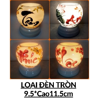 Đèn xông tinh dầu sứ cắm điện Thư Pháp (Chọn mẫu) Tặng Tinh dầu đuổi muỗi thơm phòng