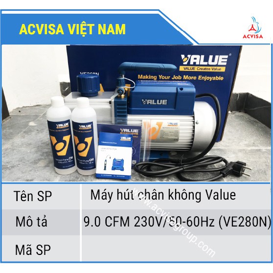 Máy Hút Chân Không VALUE 9.0 CFM  (Model: VE280N)