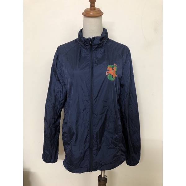 size L áo khoác gió nữ nam màu xanh đen mới ok hơi nứt hình vẫn đẹp 2hand