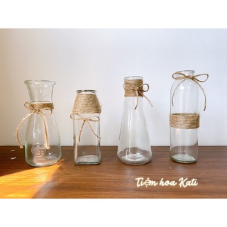 Bình thuỷ tinh decor Vintage Bình cắm hoa thuỷ tinh đẹp