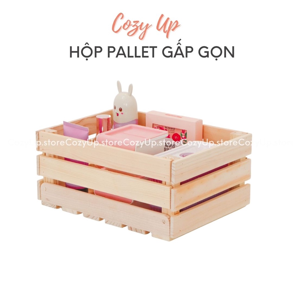 [Mã LIFE1404ALL50K giảm 10% đơn 200K] HỘP GỖ TRANG TRÍ DECOR- HỘP PALLET GỖ THÔNG