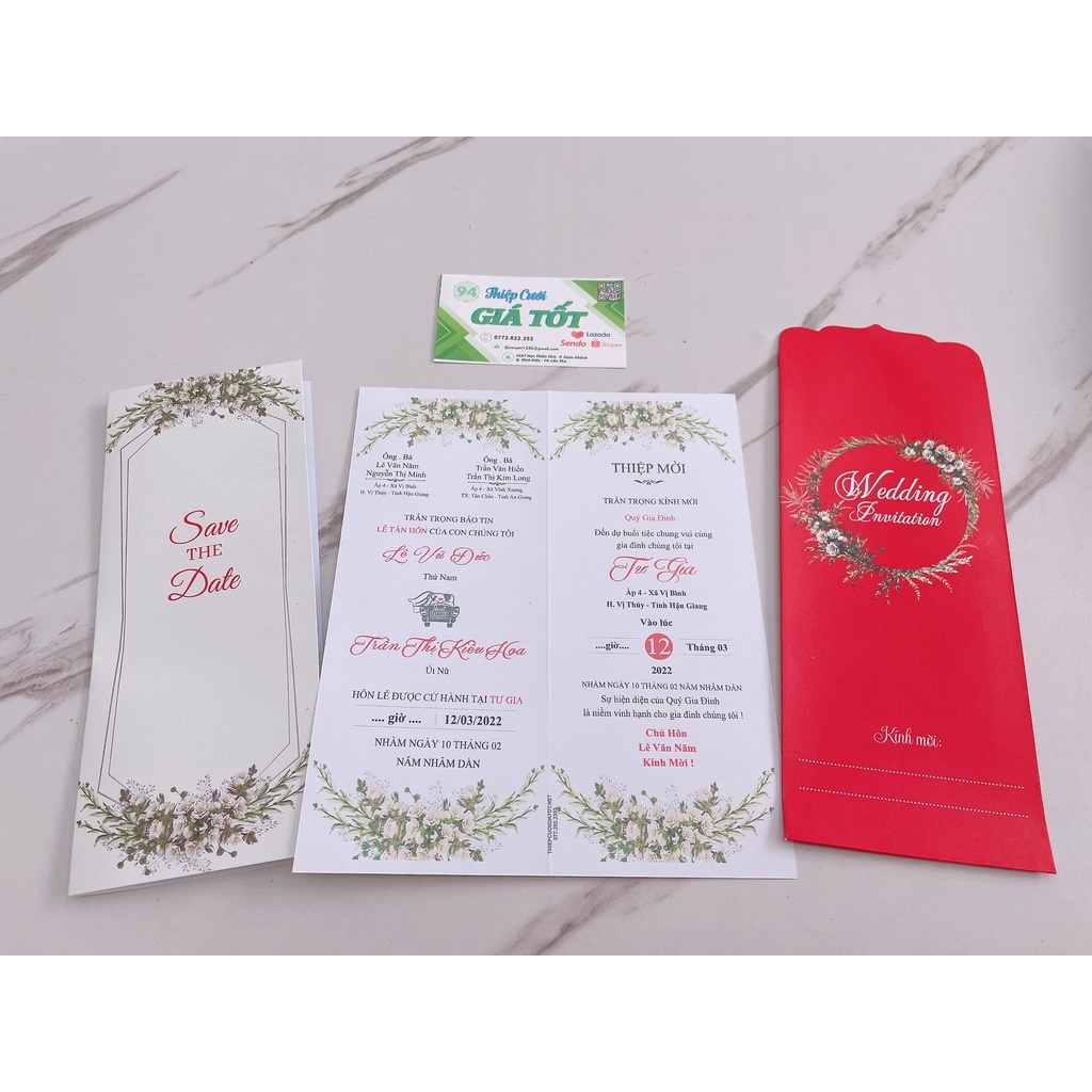 💙(Rẻ vô địch) Thiệp cưới giá 2000đ/thiệp