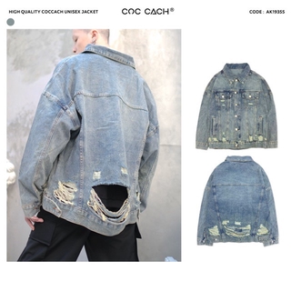 Áo khoác jeans nam nữ cao cấp AK19355 by COCCACH