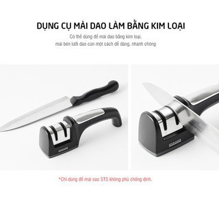 Dụng Cụ Mài Dao Kéo Lock&amp;Lock CKK113 (4 Lớp) [207x46x74MM]- Hàng chính hãng