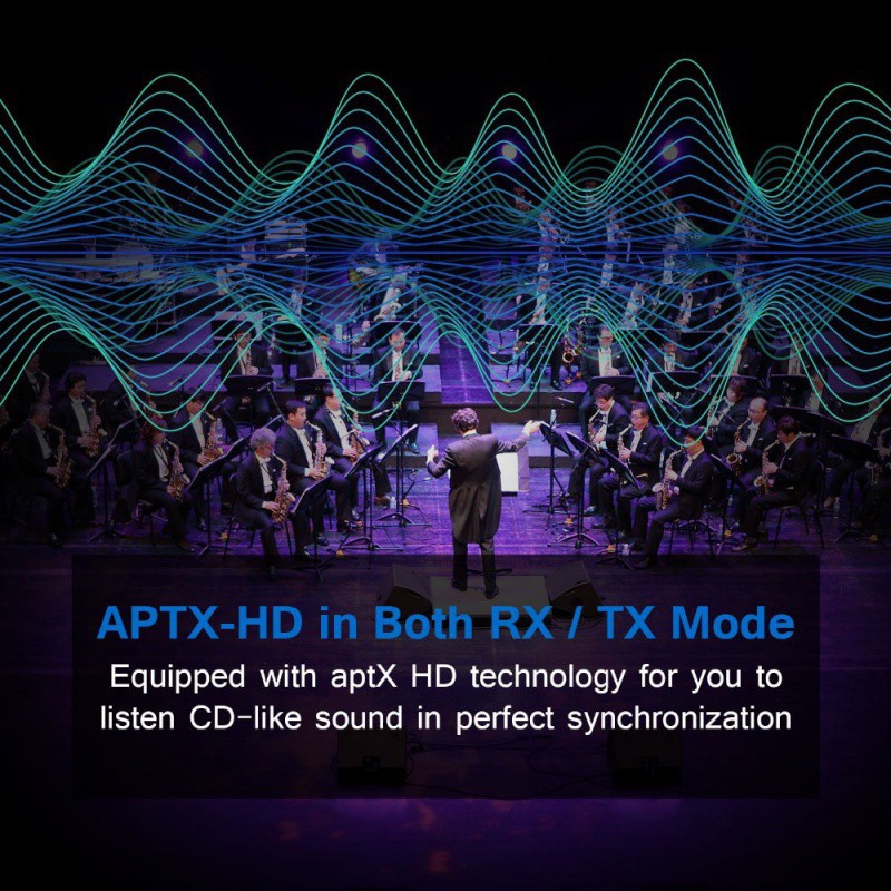 B19 AptX HD Độ trễ thấp Bluetooth 5.0 Bộ phát âm thanh Âm nhạc CSR8675 Bộ chuyển đổi không dây PC TV RCA/SPDIF/3.5mm Jack phụ