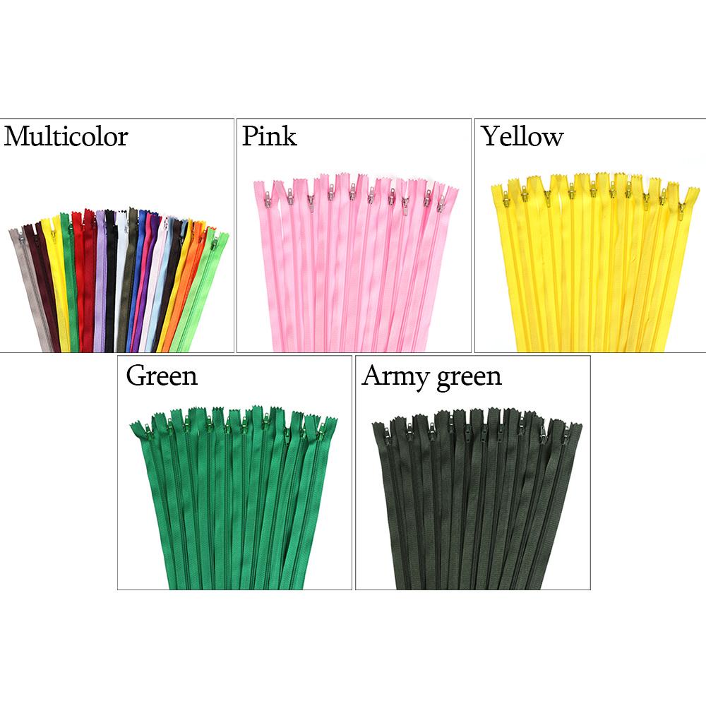 10 Dây khóa kéo nylon tùy chọn màu sắc dùng may quần áo/ làm đồ thủ công DIY
