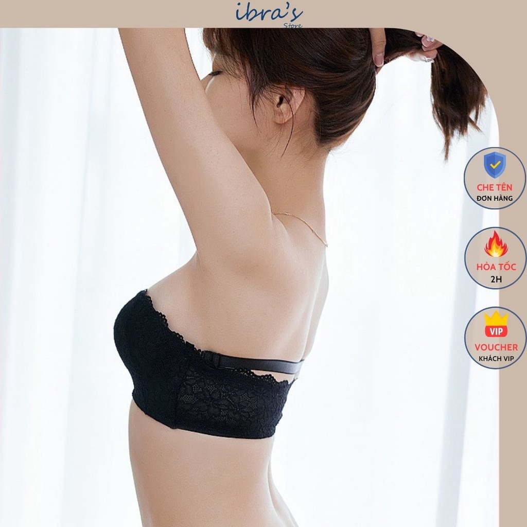 Áo Ngực Không Dây Nâng Ngực iBRA'S STORE Cài Trước Tạo Khe Sexy Chống Tụt cao cấp, Áo Lót Nữ Cúp Ngực Chống Chạy xệ A28