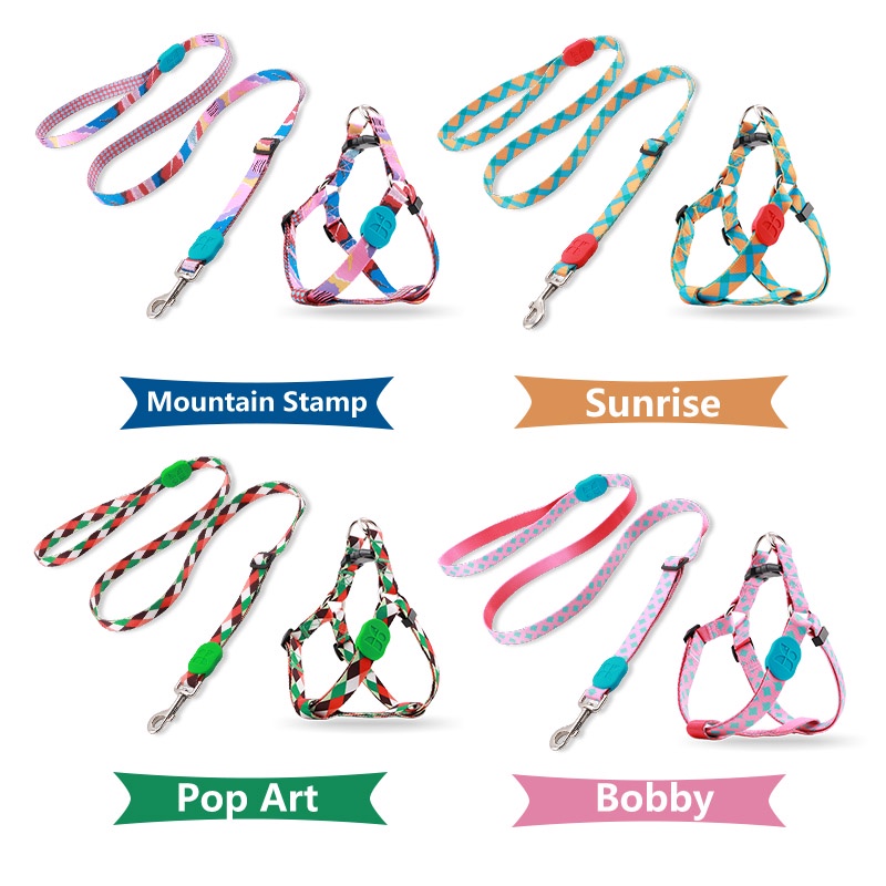 HamshMoc Bộ Dây Dắt Thú Cưng Đi Dạo Bằng Nylon Chắc Chắn Có Thể Điều Chỉnh