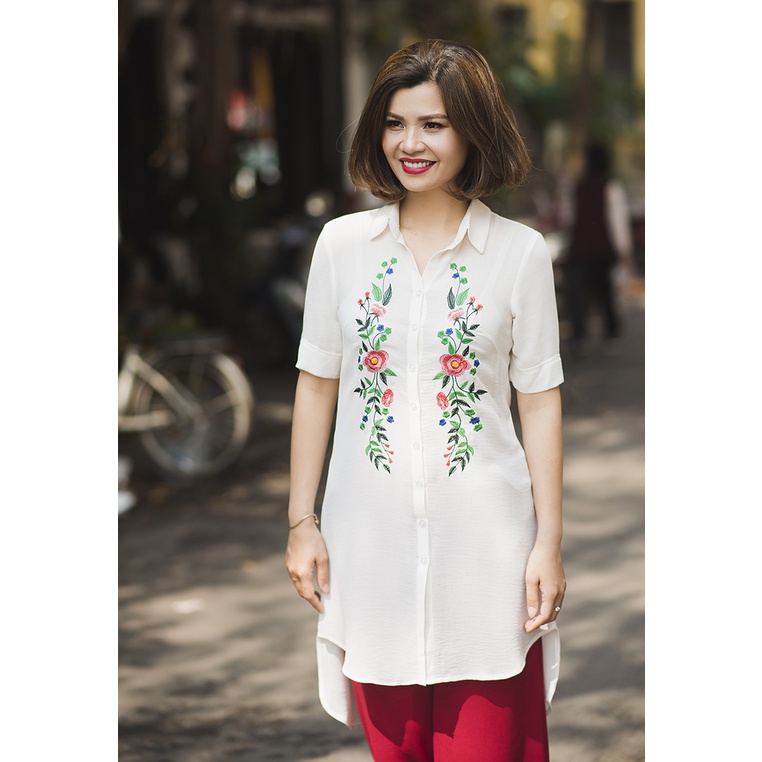 Áo dáng dài thêu LAMER L61H17H104 (Nhiều màu)