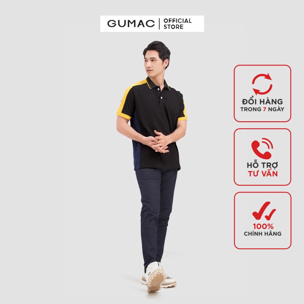 [Mã WABRGUM giảm 10% tối đa 30K đơn 99K] Áo thun nam polo phối màu GUMAC ATNB609