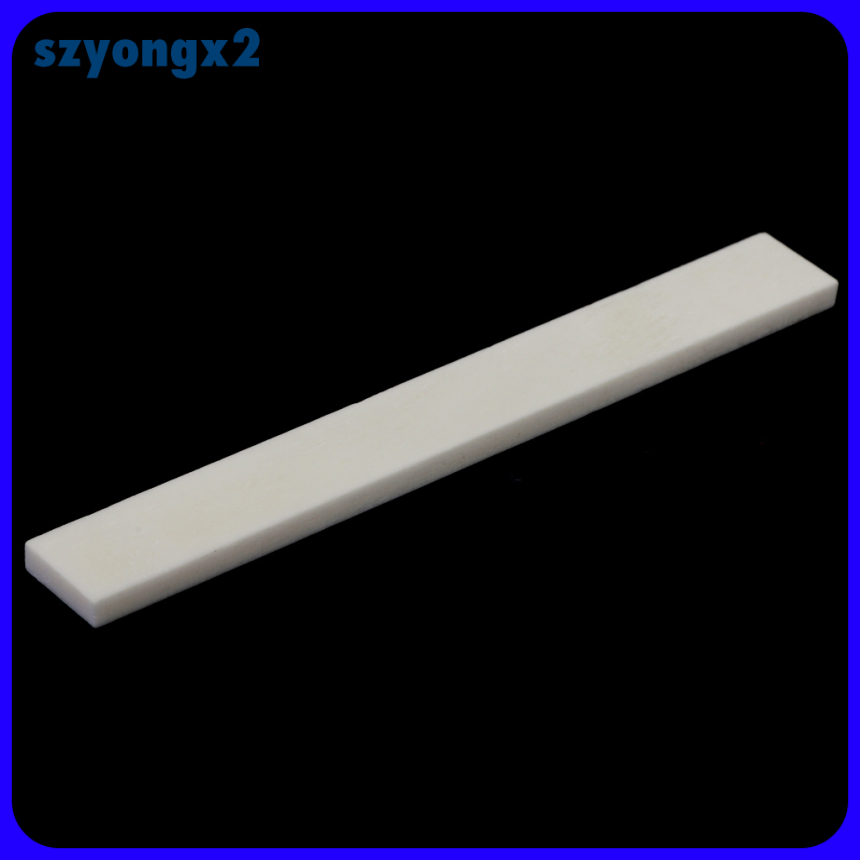 [Szyongx2] Beige Bone Bridge Saddle for Acoustic Guitar Replacement Parts Luthier DIY