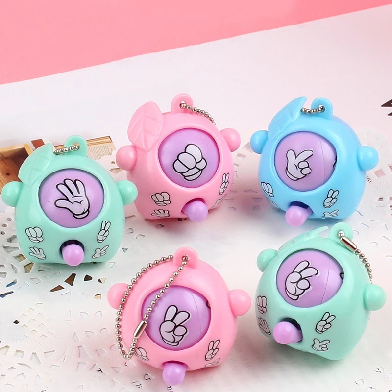 1/2 Móc Khóa Hình Kéo Giấy Chơi Game Đeo Ngón Tay Độc Đáo