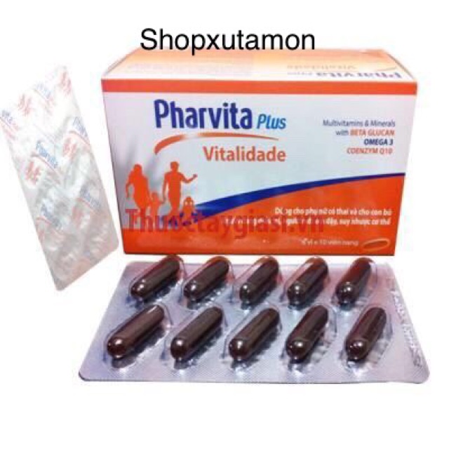 (CHÍNH HÃNG) Pharvita Plus Bổ Sung Vitamin Và Khoáng Chất (Hộp 60 Viên )