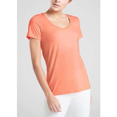 Áo thể thao ATHL3TA tay ngắn vạt lệch tà