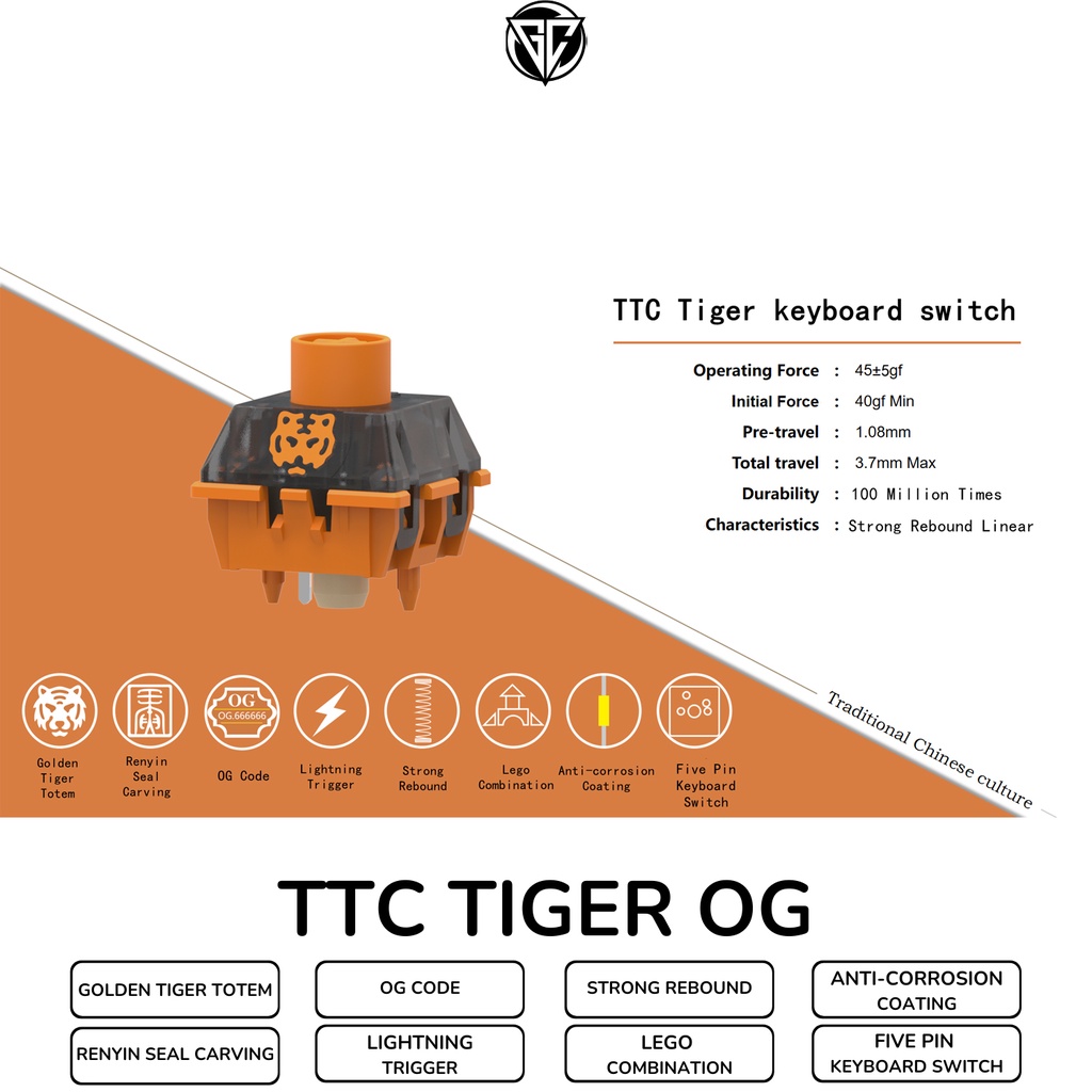 TTC Tiger | TTC OG Tiger | Switch bàn phím cơ phiên bản giới hạn