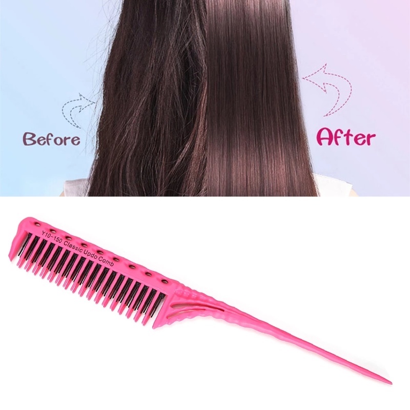 1 Lược Chải Tóc 3 Hàng Răng Nhỏ Gọn Chống Tĩnh Điện Dùng Trong Salon Làm Tóc