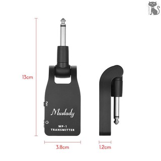 COD☆ Muslady 2.4G Wireless Guitar System Transmitter & Receiver Built-in Rechargeable Lithium Battery
