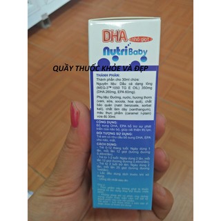 DHA nhỏ giọt NUTRI baby